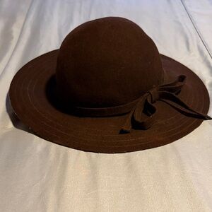 Elegant Brown Wool Women's Hat